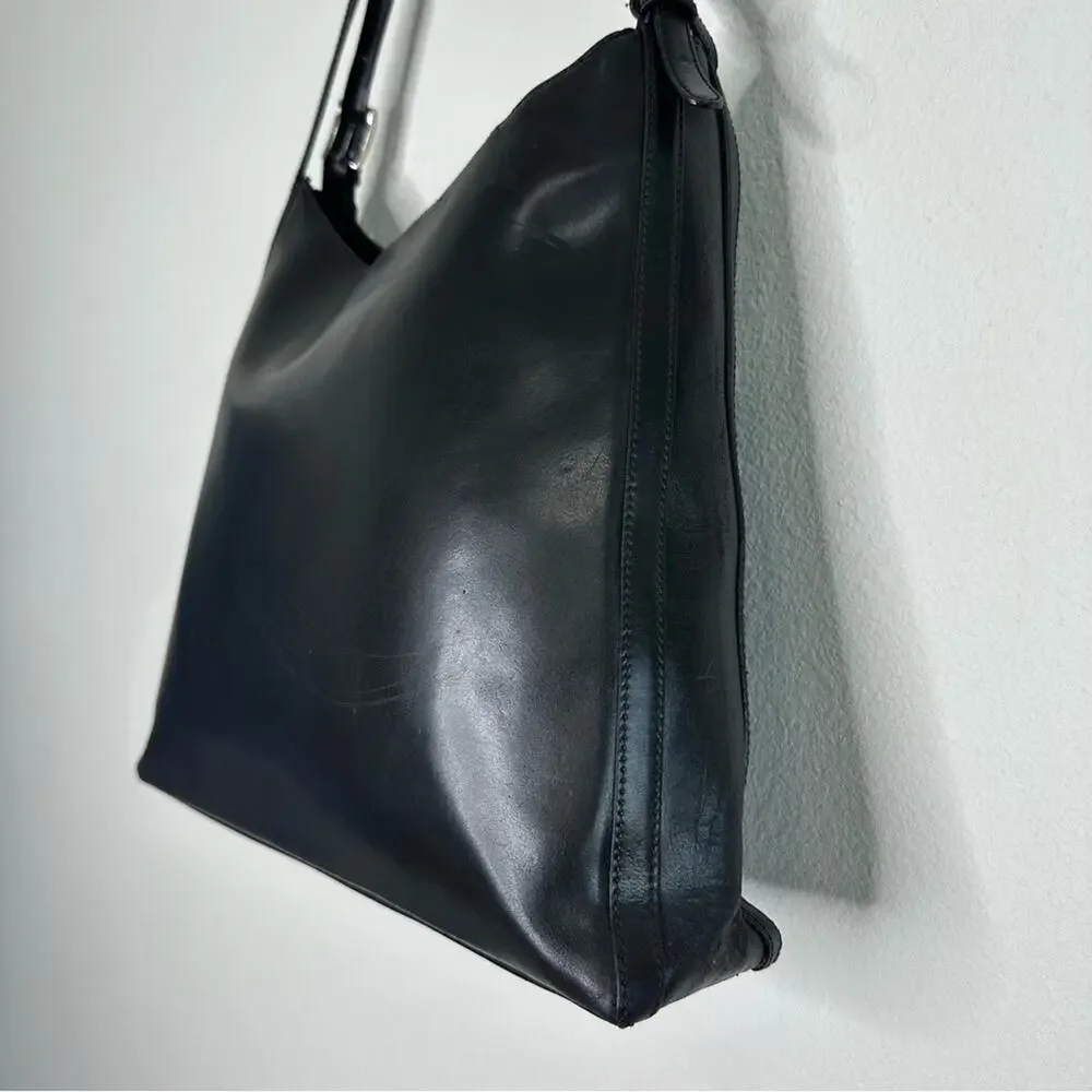 GianFranko Ferre Black Leather Shoulder Bag